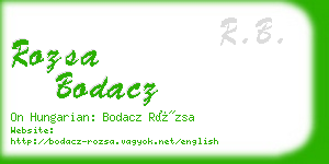 rozsa bodacz business card